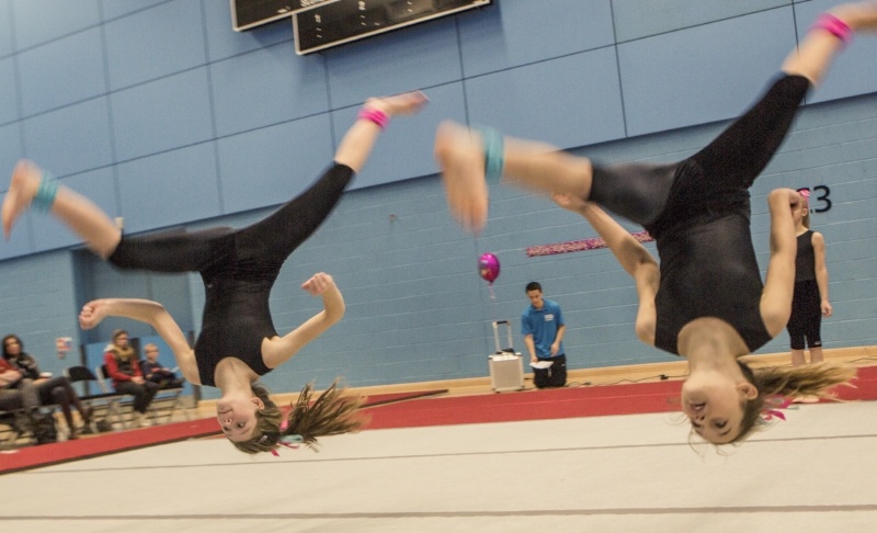 8 Reasons To Join The Display Squad - 2 children caught upside down doing somersaults