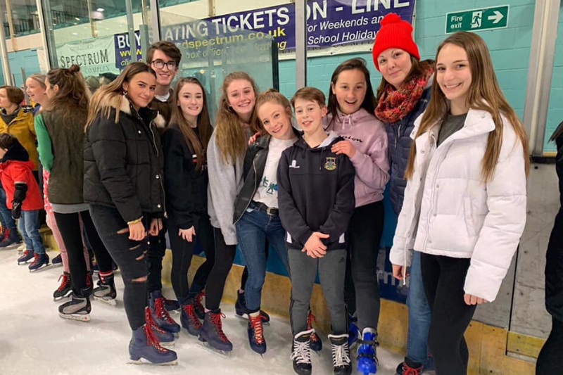 Gymnastics coaches go ice skating at Guildford Spectrum