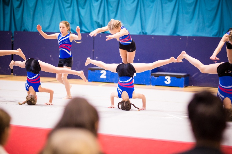 The display squad perform at the Flair Championships competition