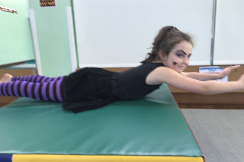 celebrating halloween and skill testing at farnham gymnastics club